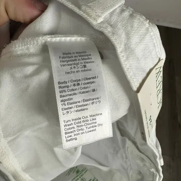 J Crew High Rise Denim Casual White Shorts US Women's 26 New - Picture 4 of 6